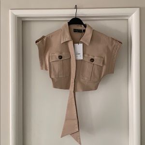 The Fifth Label Wander Tie Front Crop Top